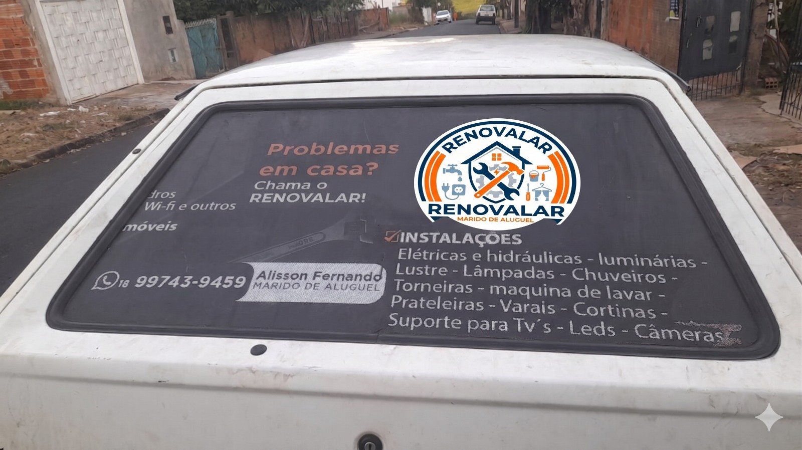 Van RENOVALAR Marido de Aluguel adesivo Presidente Prudente